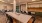 a room with tables and chairs