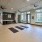 yoga room with large windows