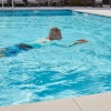 a resident swimming