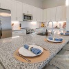 kitchen with stainless steel appliances and an island